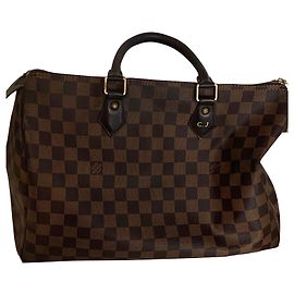 Louis Louise Brown Leather Handbag Brown