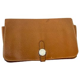 Cartera Hermès Dogon de Cuero Marrón Claro Marrón claro