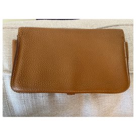 Hermès DOGO wallet Chocolate Leather ref.28273 - Joli Closet