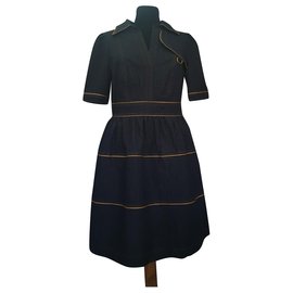 Robe bleue Kay Unger en coton et polyester M Bleu