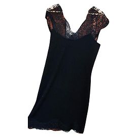 Vestido de lã e renda preto Georges Rech Preto