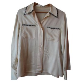 Chanel Seidenbluse Creme Roh