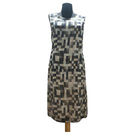 Robe en soie Hugo Boss Multicolore