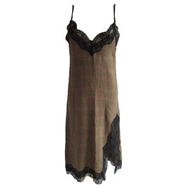 Autre Marque-Kei Shirahata Dress-Brown,Black