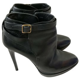 Burberry Prorsum-Burberry buckled ankle boots-Black