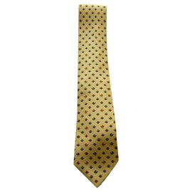 Hermès-hermès tie with its box-Yellow