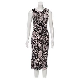 Diane Von Furstenberg Vintage Renel Seidenkleid Schwarz Beige