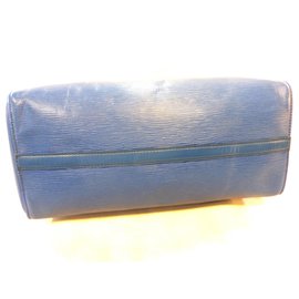 Louis Vuitton-Speedy 40 Blue epi leather-Blue