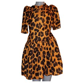 Autre Marque Robe en soie multicolore Multicolore