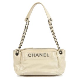 Chanel-Bolsas-Creme,Hardware prateado