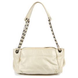 Chanel-Handbags-Cream,Silver hardware