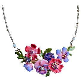 Les Nereides Beau collier floral Multicolore