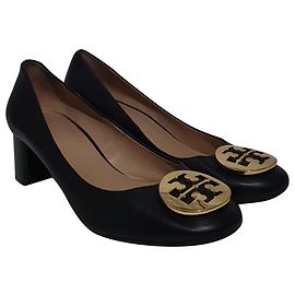 Sapatilhas Tory Burch em couro preto Preto