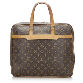 Louis Vuitton-Louis Vuitton Brown Monogram Porte-Documents Pegase-Brown