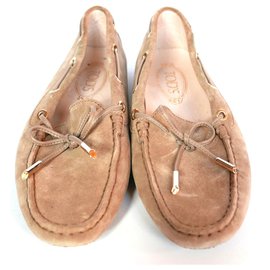 Tod's-Gommini Loafers-Beige
