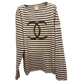 Iconica camicia da marinaio Chanel Blu navy