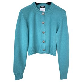 Chanel-NEW Paris-Dallas trendy cardigan-Turquoise