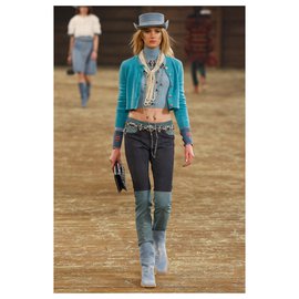 Chanel-NEW Paris-Dallas trendy cardigan-Turquoise