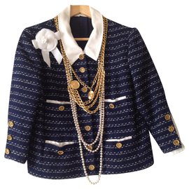 Chanel-Jackets-Navy blue