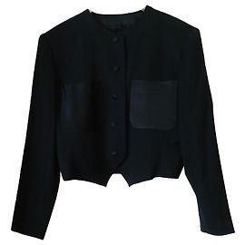 Giacca in cotone nera Yves Saint Laurent Nero
