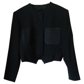 Yves Saint Laurent-Jackets-Black