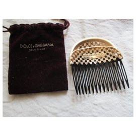 Dolce & Gabbana-Peine joya.-Gold hardware