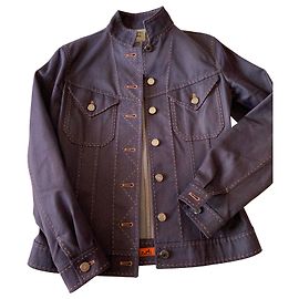 Hermès orange stitched jacket Blue