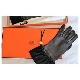 Hermès-Gloves-Black