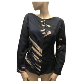 Cacharel Seidenbluse Blau