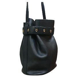 Delvaux borsa tracolla secchiello Blu scuro