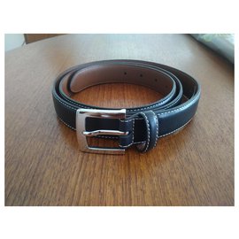 Brook Brothers-Belts-Black,Silvery