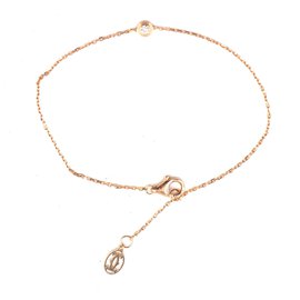 Cartier-Cartier Or Rose 18Bracelet chaîne diamant C doublé k-Doré