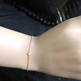 Cartier-Cartier Or Rose 18Bracelet chaîne diamant C doublé k-Doré
