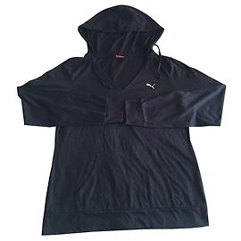 Moletom com capuz Puma preto de algodão e poliéster Preto