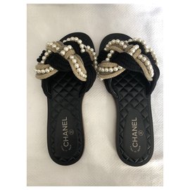 Chanel-Sandálias planas-Multicor