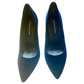 Autre Marque Montaigne Paris Samtpumpen Dunkelblau