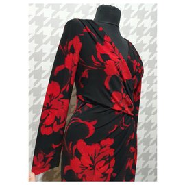 Ralph Lauren-Vestidos-Preto,Vermelho,Multicor