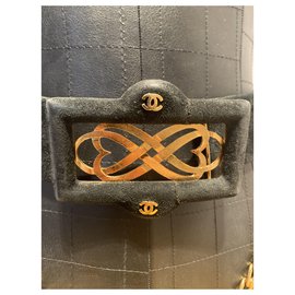 Chanel-Gürtel-Schwarz,Gold hardware