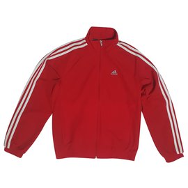 Adidas Track Jacket Red White Red
