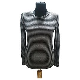 Blusa de rayas plateadas Mads Norgaard Plata Gris