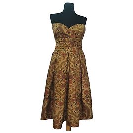 Robe fleurie en soie Kay Unger Multicolore