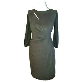Robe grise en suédine Elie Tahari Gris