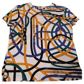 Hermès T-Shirt aus Baumwolle Weiß Weiß