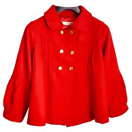 3.1 Phillip Lim Jaqueta vermelha de lã / algodão Vermelho