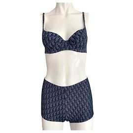 Christian Dior Bikini trotter monogramma Dior Blu Blu navy