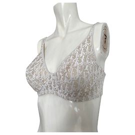 monogram Christian Dior bra Beige Cream Cream Peach