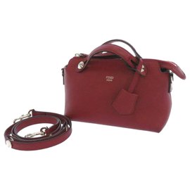Fendi-Sac à main en cuir rouge Fendi By The Way-Rouge
