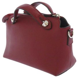 Fendi-Sac à main en cuir rouge Fendi By The Way-Rouge