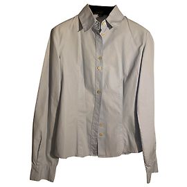 Camicia aderente Louis Vuitton in cotone azzurro Blu chiaro