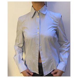 Louis Vuitton-Camisa entallada-Azul claro